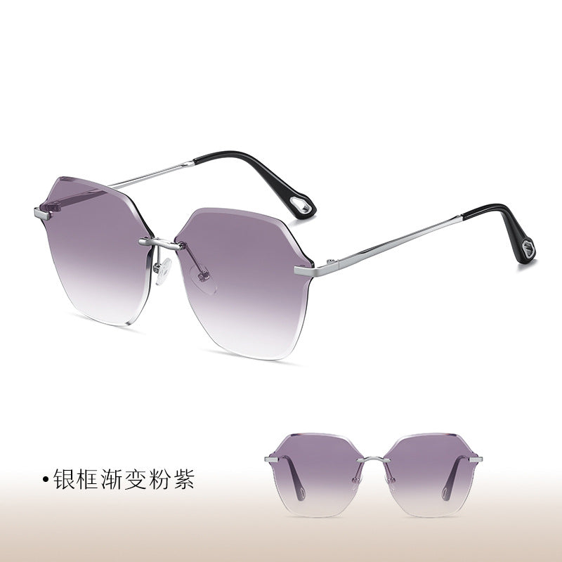 Wholesale Frameless gradient sunglasses for women