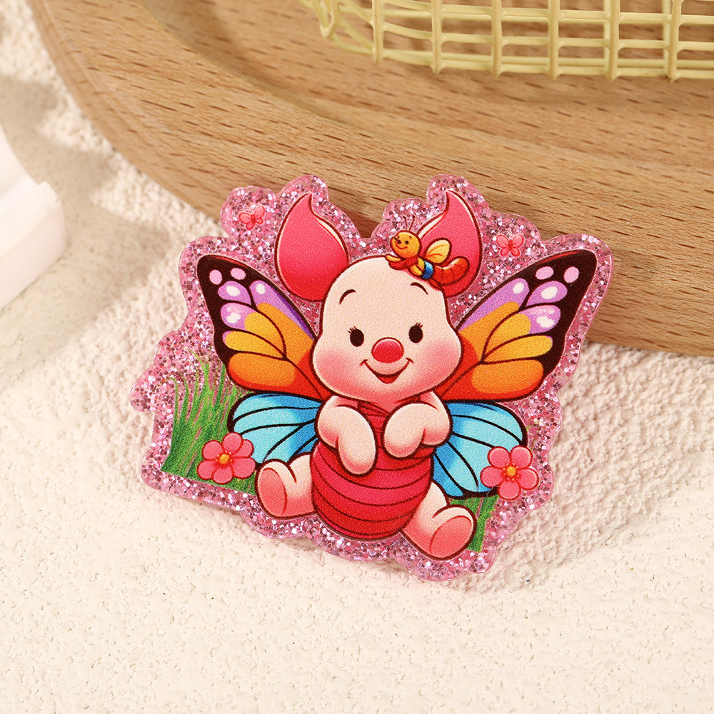 Wholesale 10pcs Cute cartoon letters Flatback