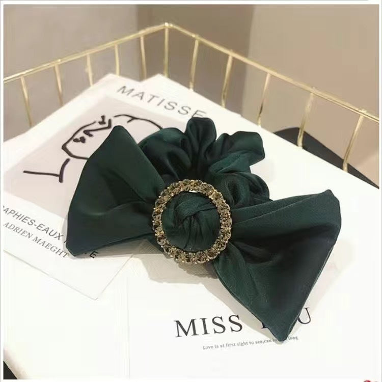 Wholesale Leopard Print Bow Fabric Hair Tie