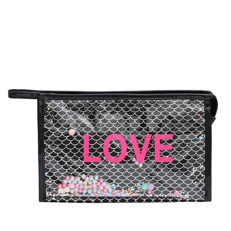 Wholesale Polyester Cosmetic Bags, Cartoon Storage Bags, Rolling Ball Cosmetic Bags