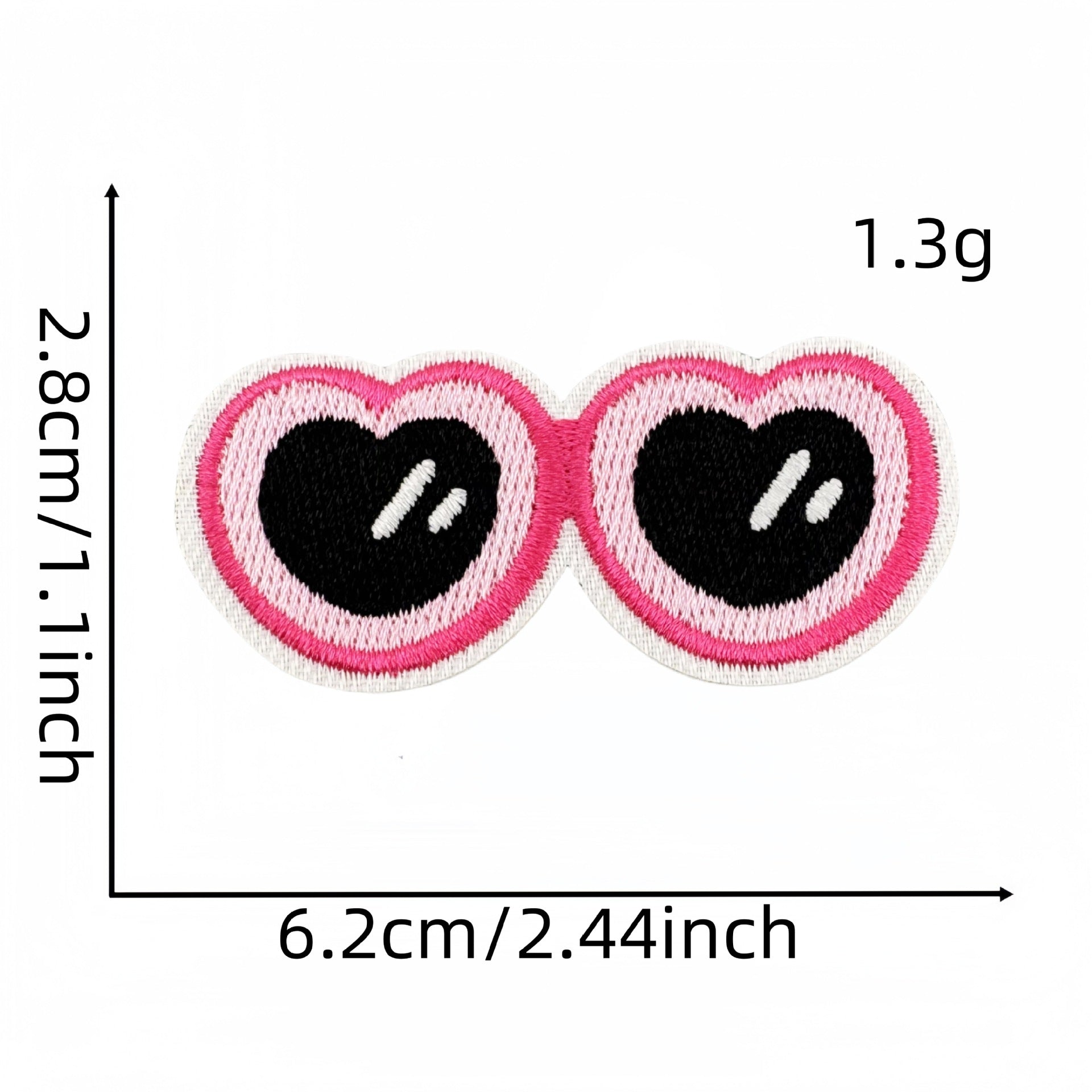 Wholesale Stylish Embroidered Patch Funny Sunglasses Watermelon Design Iron On For Bags Hats Clothing DIY Craft Supply