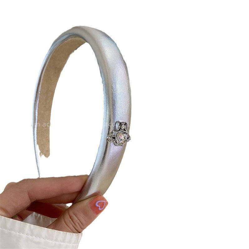 Wholesale Cross Star Universe Silver Sponge Headband