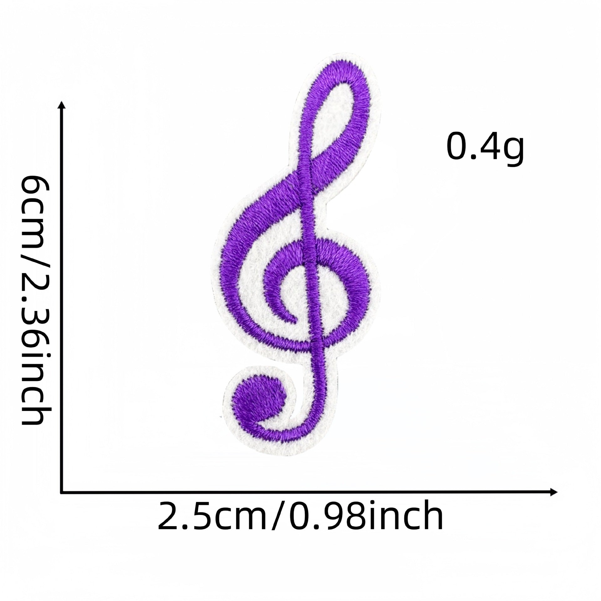 Wholesale Fashion Musical Note Iron On Cloth Patches For DIY Clothing Decoration Boutique Accessory
