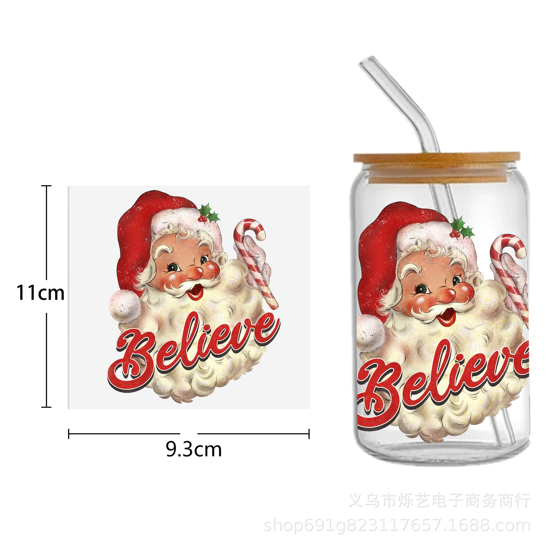 Wholesale Christmas series  Olaf  16oz Cup UV DTF Wraps