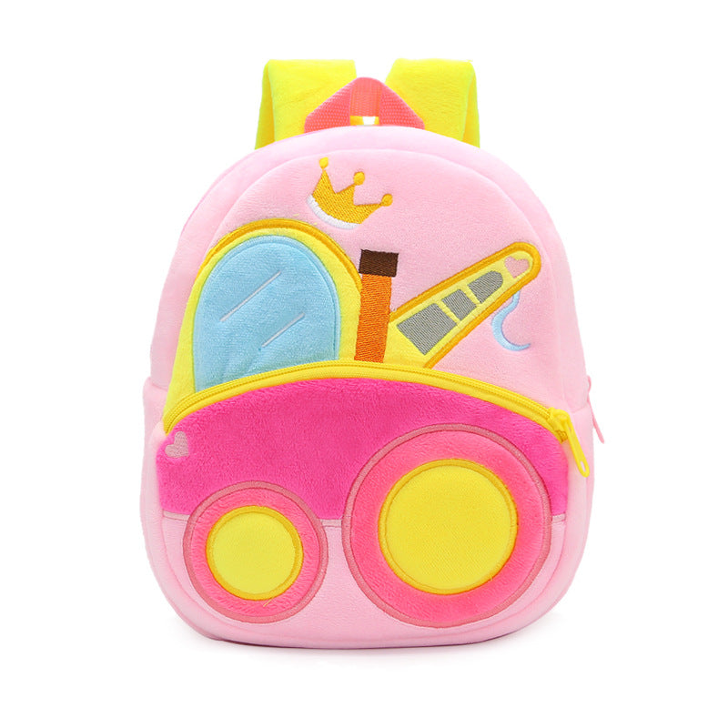 Wholesale Plush Cute Engineering Car Children's Backpack
