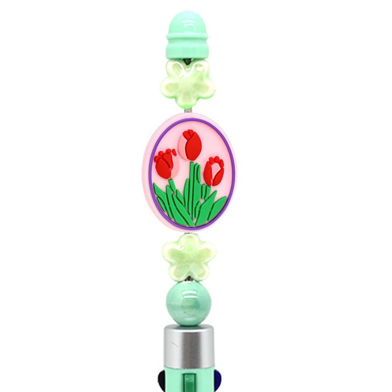 Wholesale Random 100pcs valentine' s day rotatable pen beads