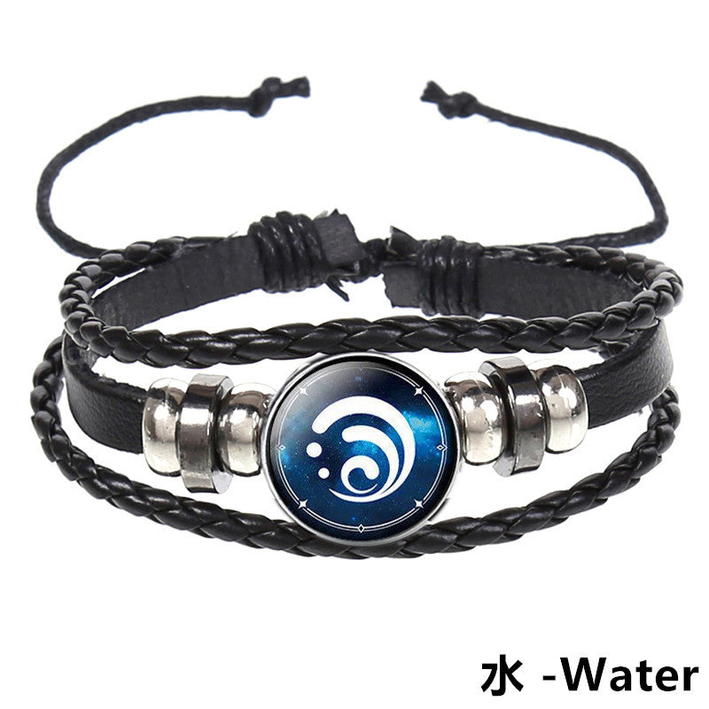 Wholesale Time Gemstone Woven Beaded Leather Bracelet