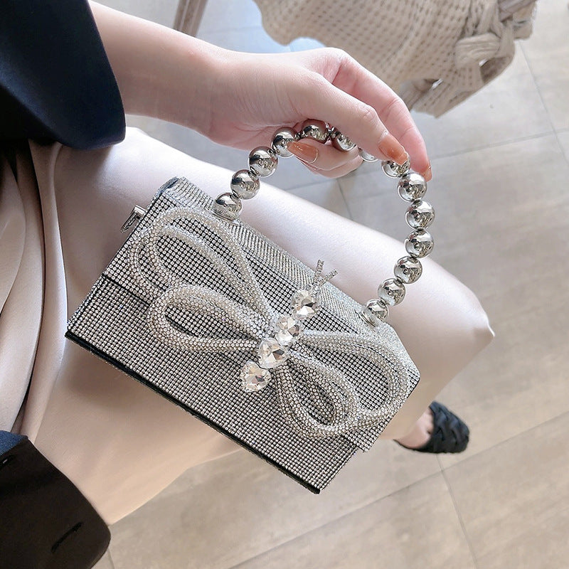 Wholesale Metallic Shiny Vintage Diamond Handbags