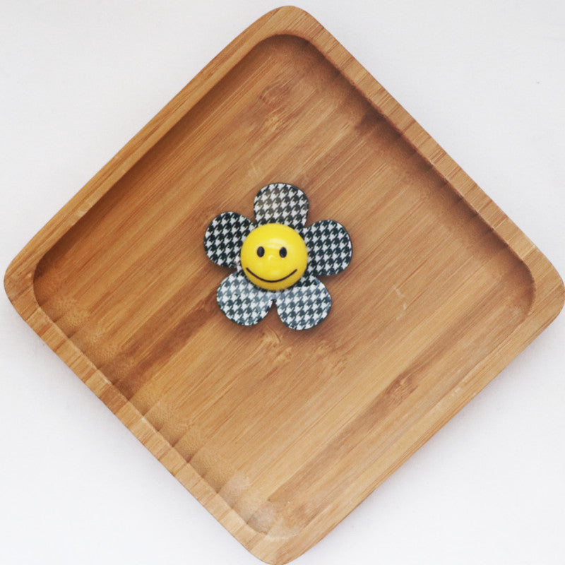 Wholesale 10pcs Black and White Plaid Leopard Print DIY Accessories