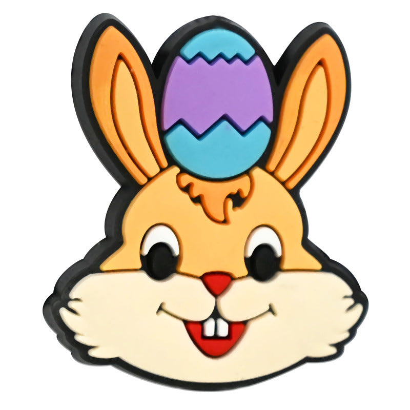 Wholesale Random 100pcs Easter Series DIY Funny Egg Funny Rabbit  Focal Beads