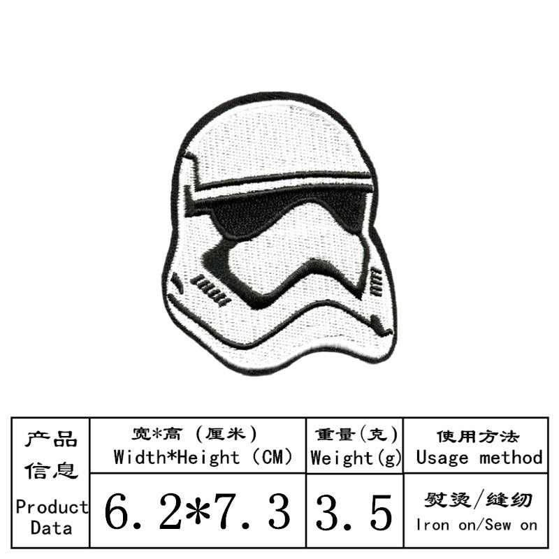 Wholesale Trendy Twill Embroidered Patches Clothing Accessory Cap Badge DIY Craft Supply Resale