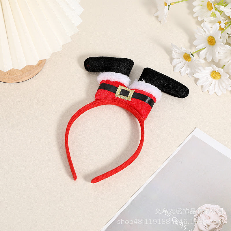 Wholesale Christmas Elf Hat Children's Adult Party Cartoon Santa Claus Snowflake Hat Headband