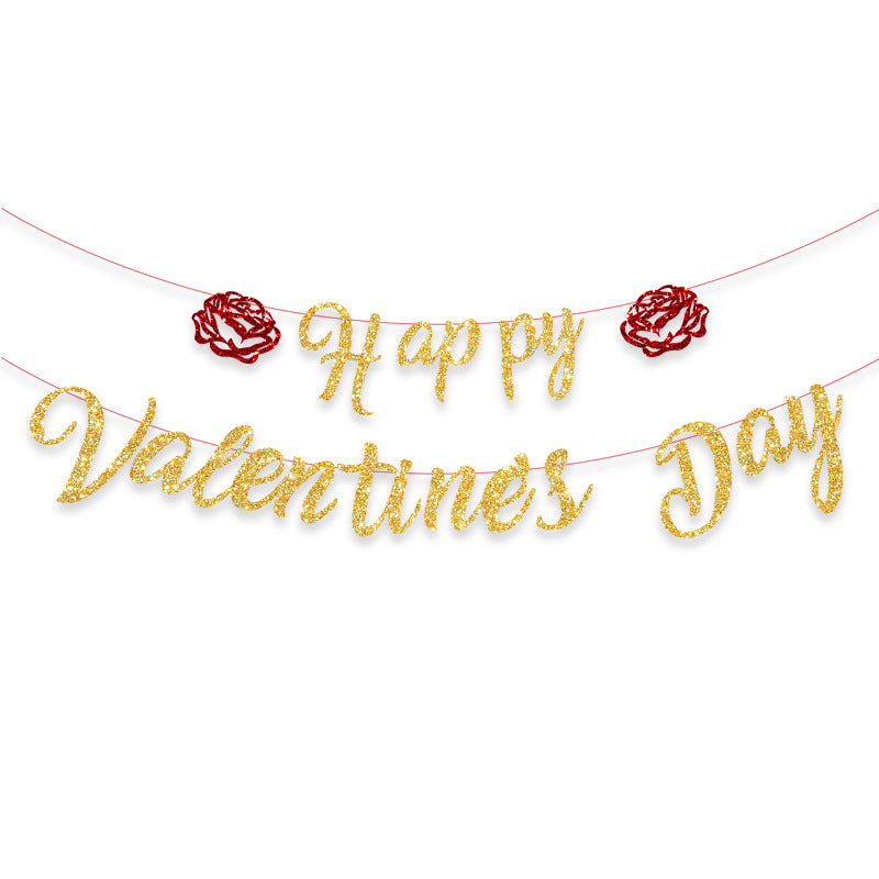 Wholesale Valentine's Day Party Flag Flag Set Decoration