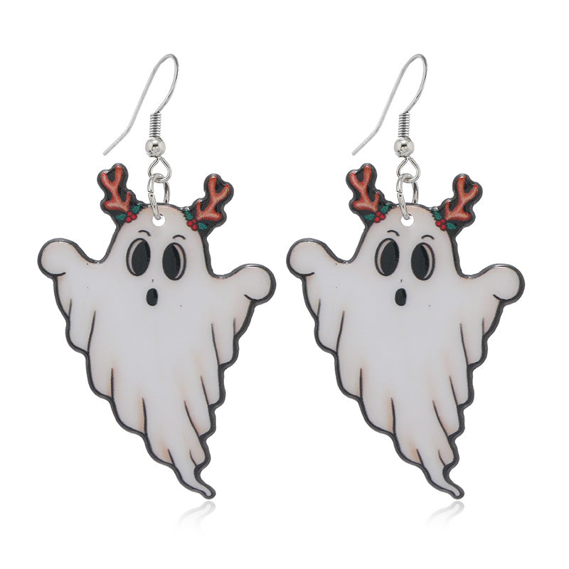 Wholesale Acrylic Christmas and Halloween Spooky Cute Earrings