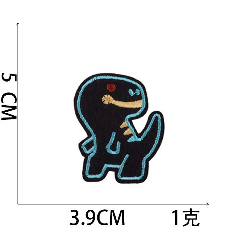 Wholesale Cute Dinosaur Embroidered Patches For Kids Clothing Iron On DIY Fashion Accessory