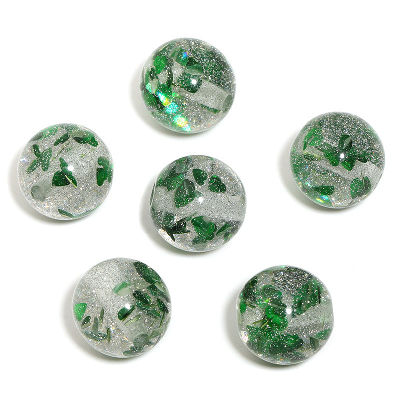 Wholesale 200pcs A variety of colorful sequins resin fine flash through hole beads