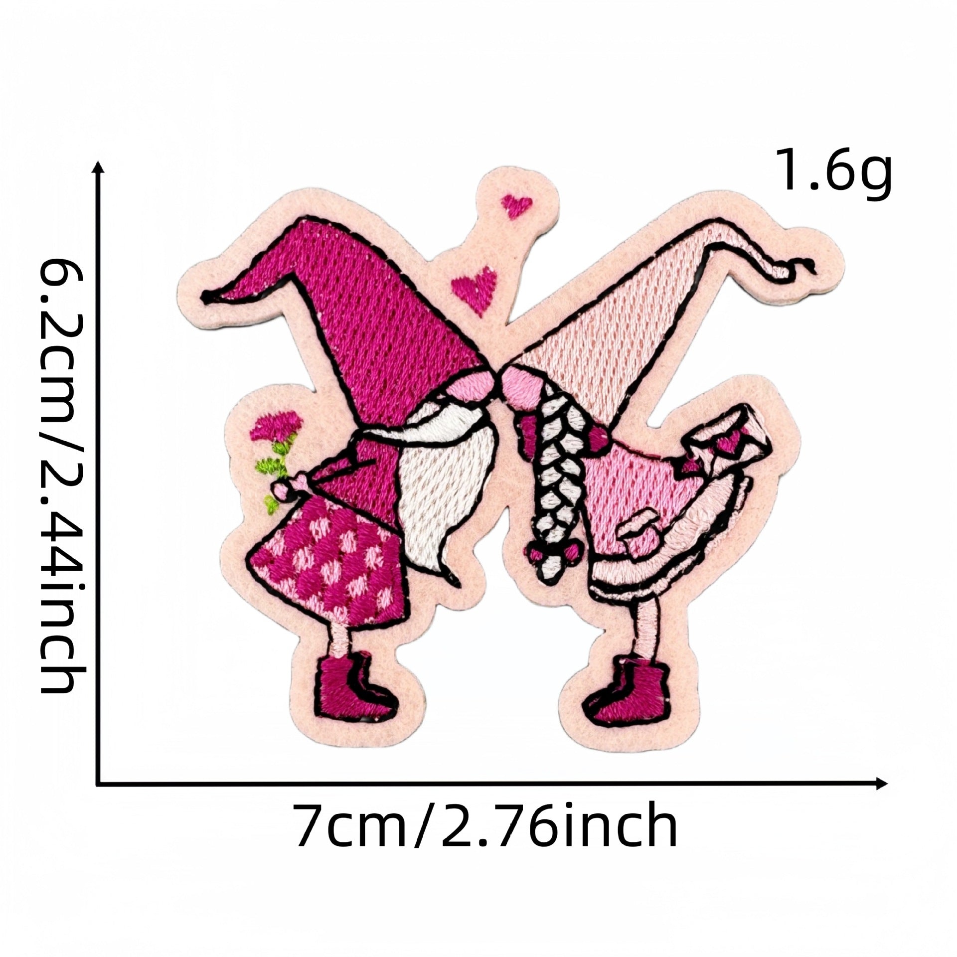 Wholesale Valentine' s Day Pink Love Cartoon Embroidery DIY Patches