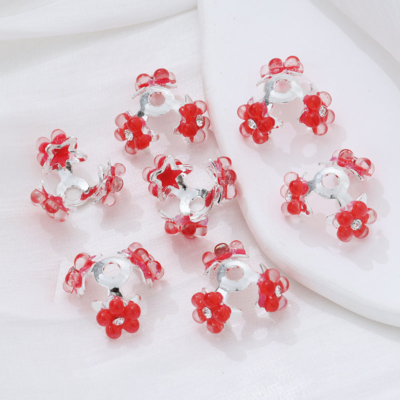 Wholesale 10pcs Five pointed star flower tray Beads