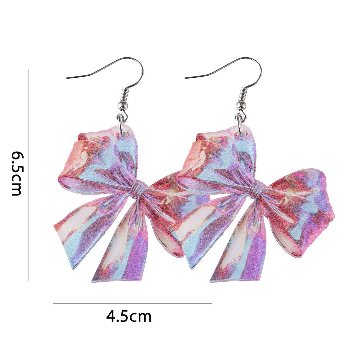Wholesale New Colorful Bow Acrylic Pendant Earrings Women's Simple Elegant Earrings Gift