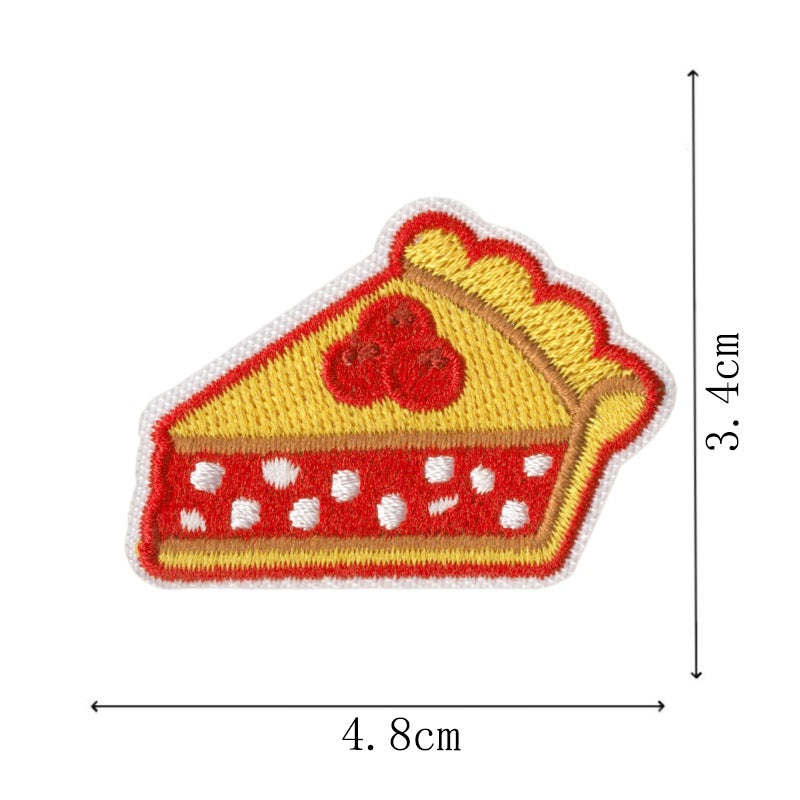 Wholesale Polyester Cotton Embroidered Cherry Patch Set Iron On Sew On Decorative Accent For ets School Uniforms And Bags