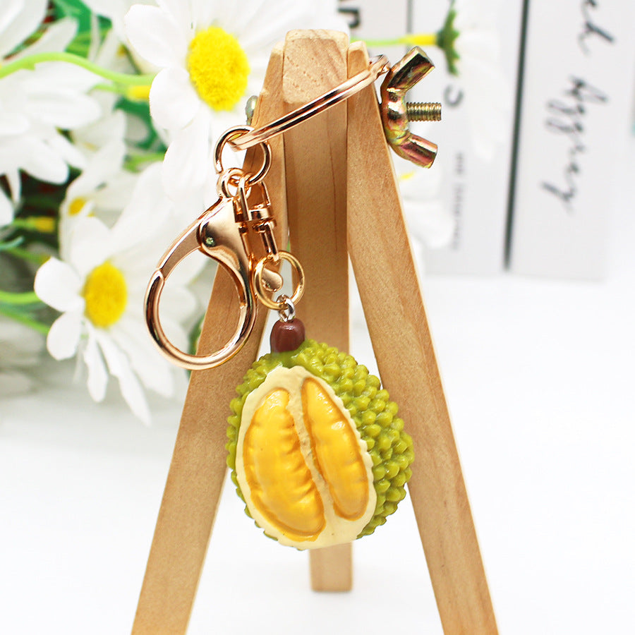 Wholesale Resin Simulation Fruit Durian Keychain