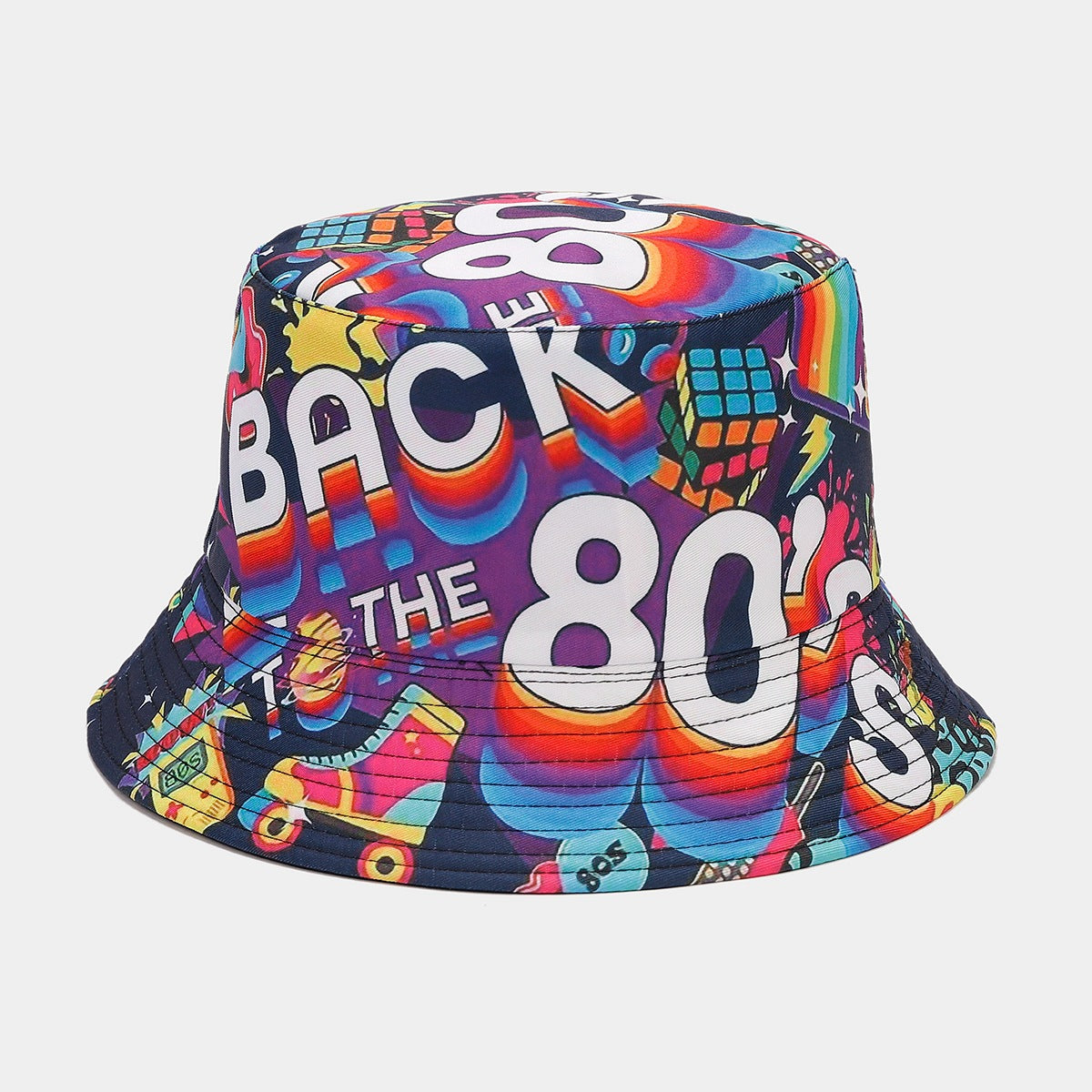 Wholesale  classic 80 90party fisherman hat men's and women's fashion positioning graffiti double-sided basin hat tide