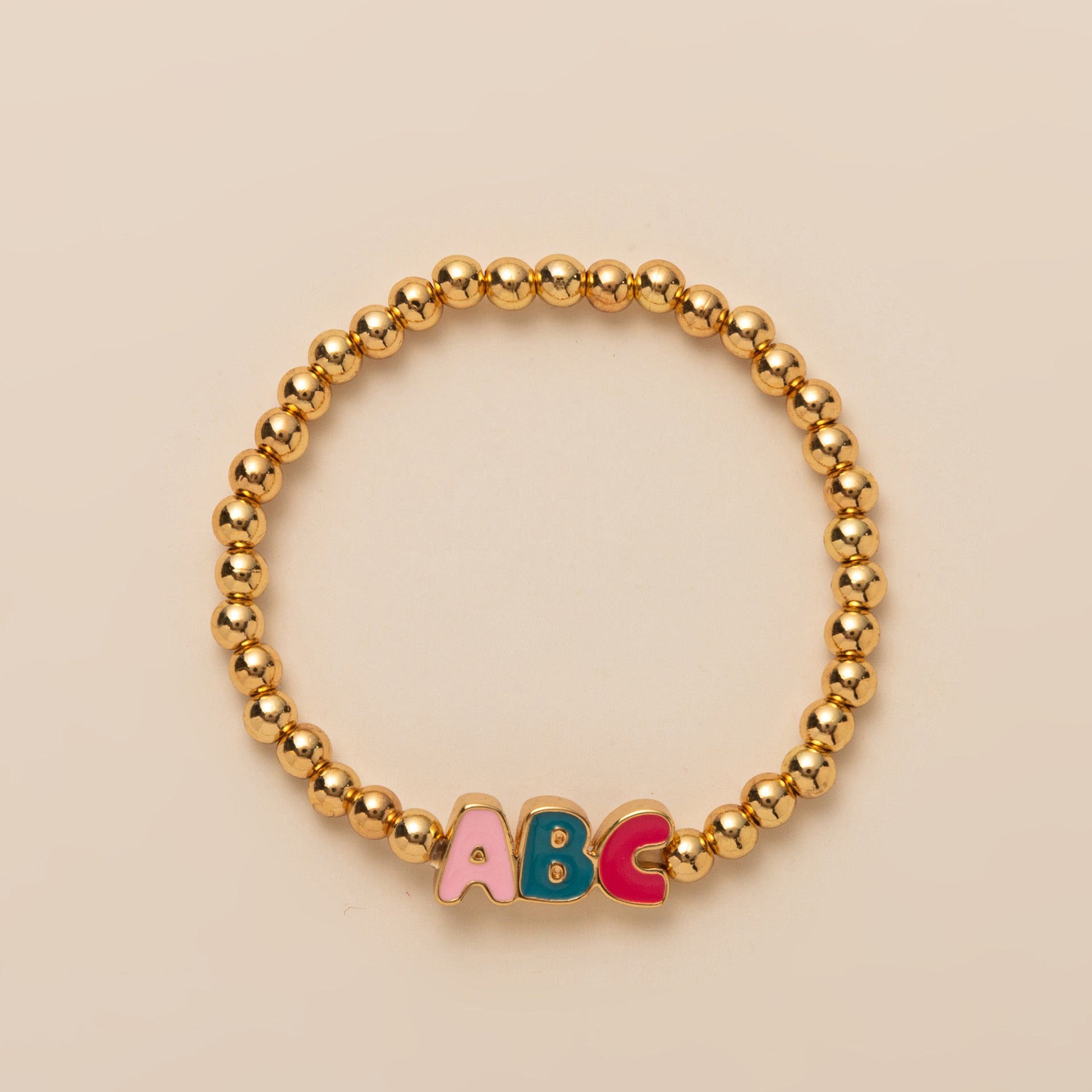 Wholesale Boutique Multi Layer Stackable Bracelet Gold Plated With Zircon Black Crystal Green Beads Retro Sweet Style