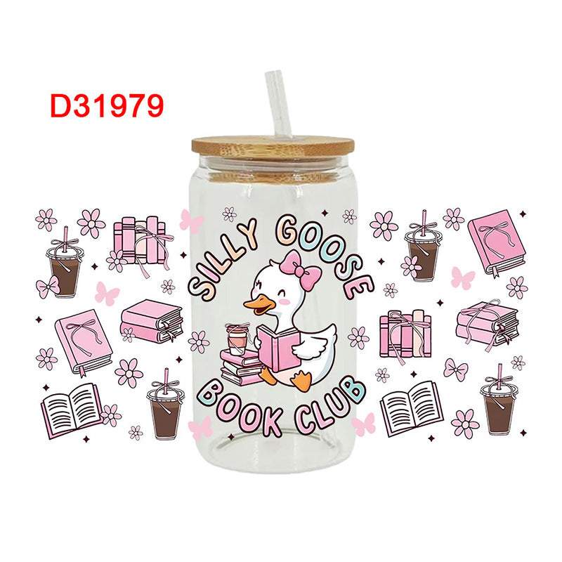 Wholesale Colorful Duck Bear 16oz Cup UV DTF Wraps