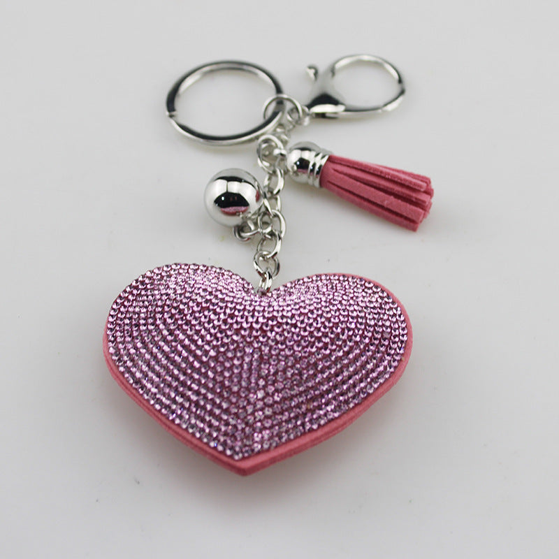 Wholesale Rhinestone Colorful Heart Keychain