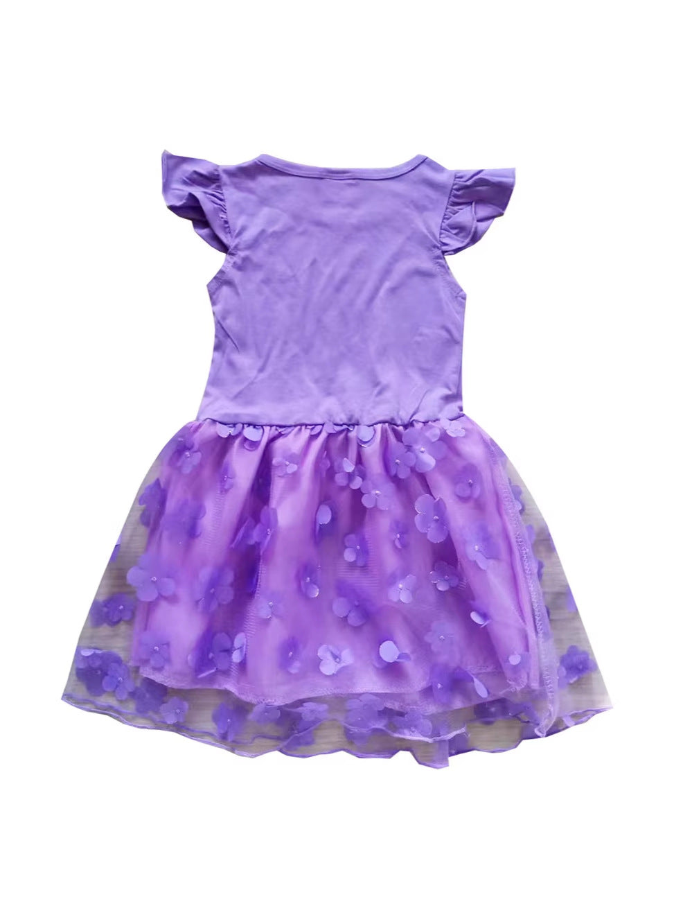 Wholesale Cotton Blend Flower Princess Tulle Dress For Toddler Girls Summer Party
