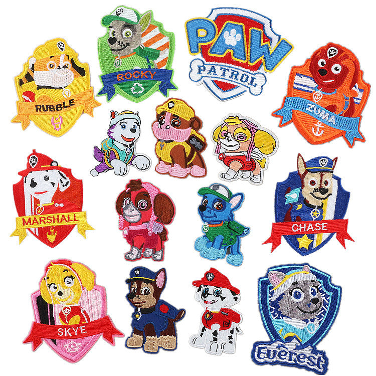 Wholesale Stylish Cartoon Dog Embroidered Patches For Clothing Bags And Laptop DIY OLY Exclusive