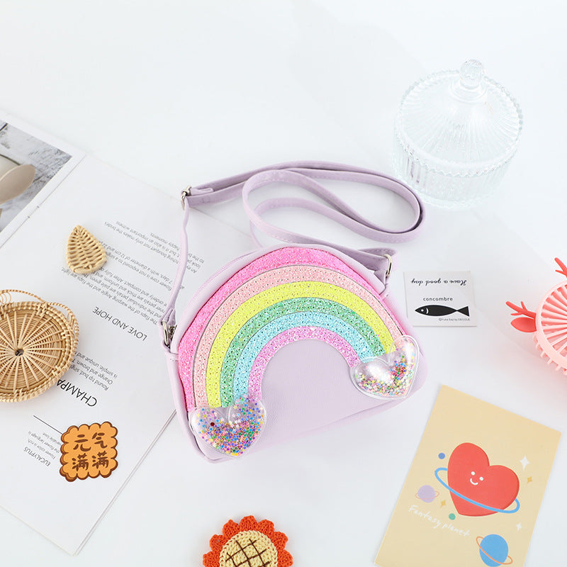 Wholesale Cotton Macaron Rainbow Kids Messenger Bag