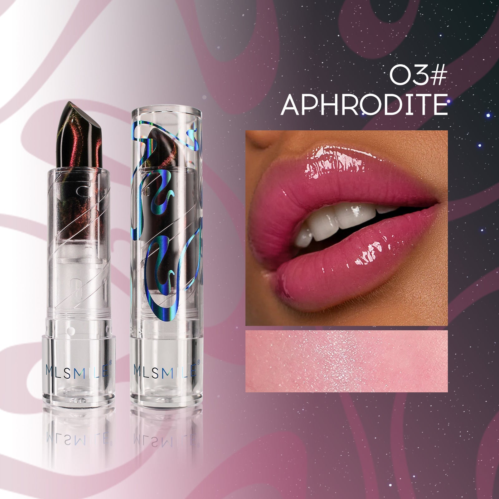 Wholesale Wholesale cat eye temperature color changing pearlescent glitter lipstick