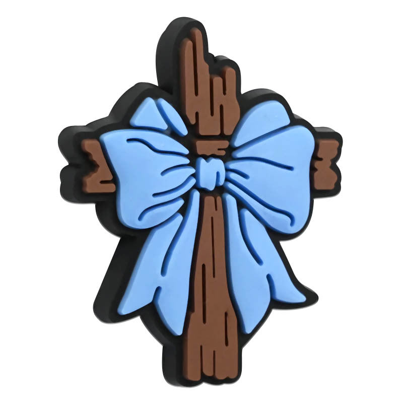 Wholesale Random 100pcs Colorful Bow Cross Focal Beads