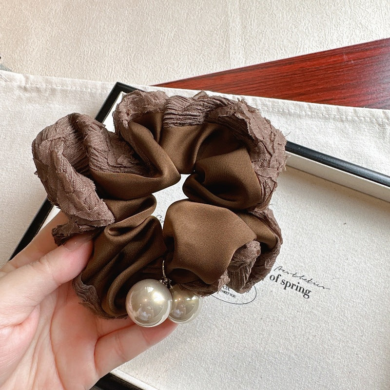 Wholesale Pearl Fabric Large Intestine Hair Rings