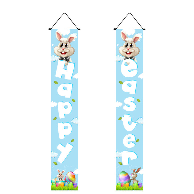 Wholesale Easter Party Decoration Egg Bunny Door Curtain