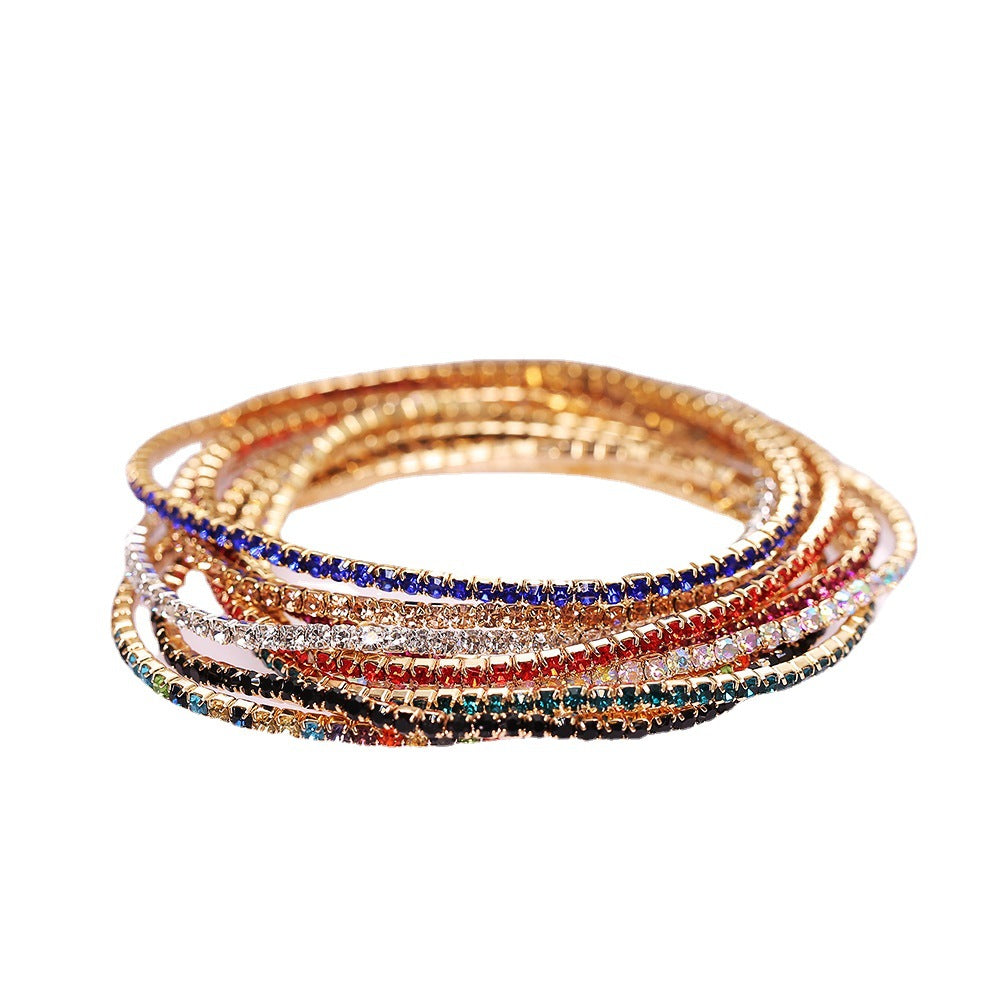 Wholesale Inlaid Colored Rhinestone Bracelets