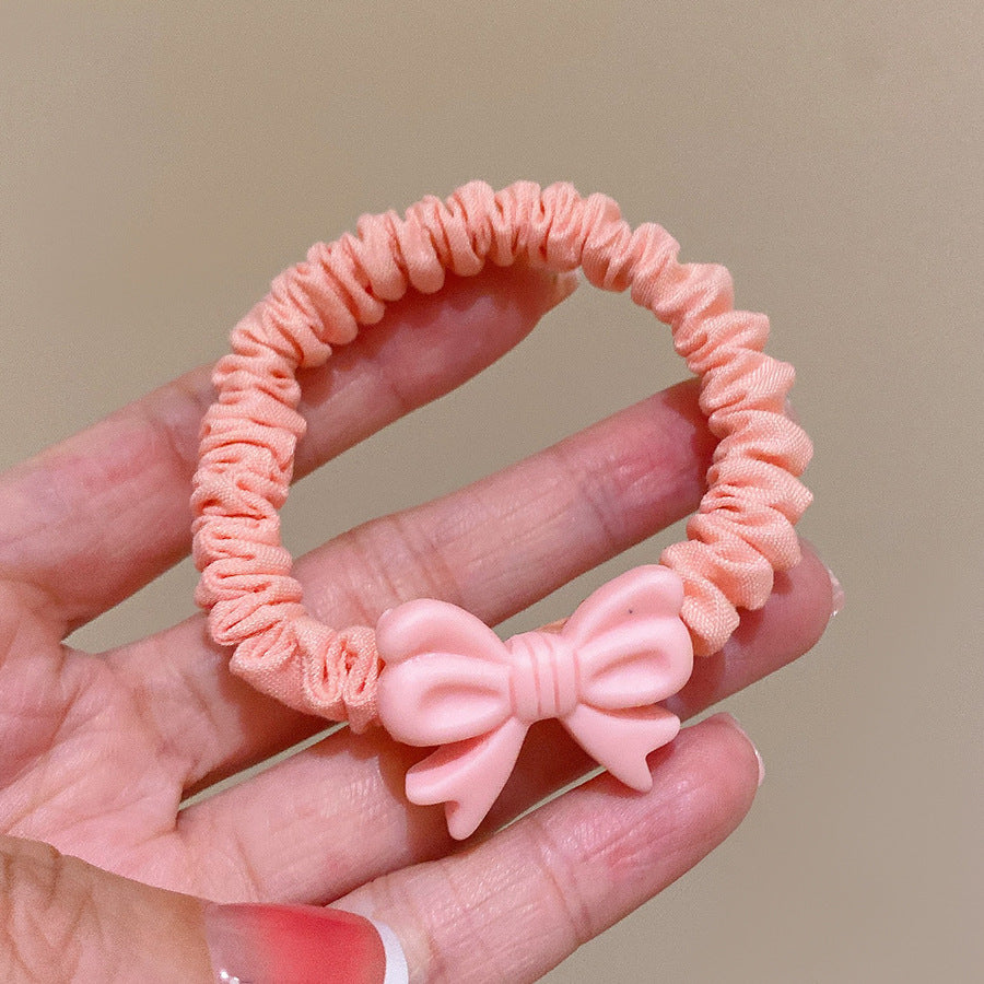 Wholesale Cheese Cheese Bow Fabric Intestine Hair Tie