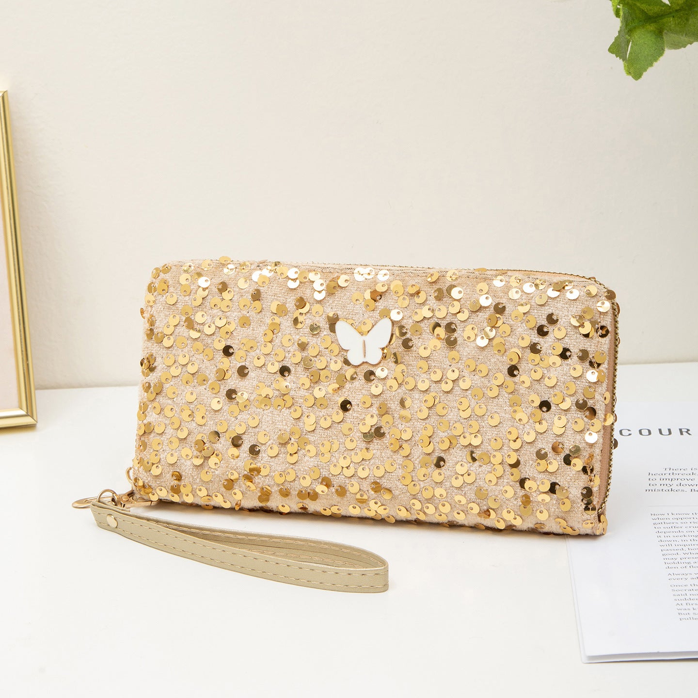 Wholesale Sequined Hand-held Coin Purse Phone Bag Coin Bag