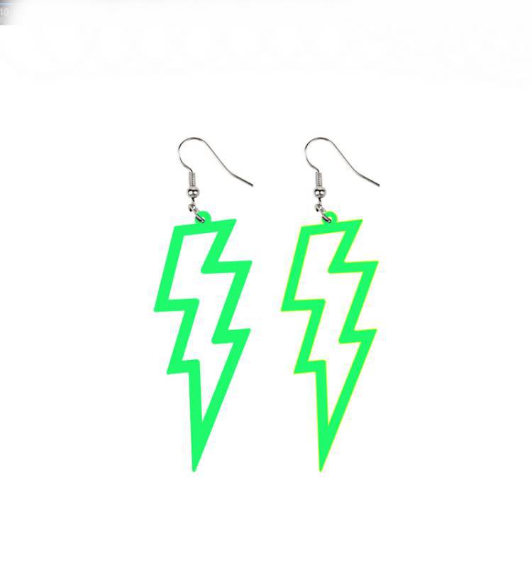 Wholesale Geometric Acrylic Cut Out Lightning Earrings