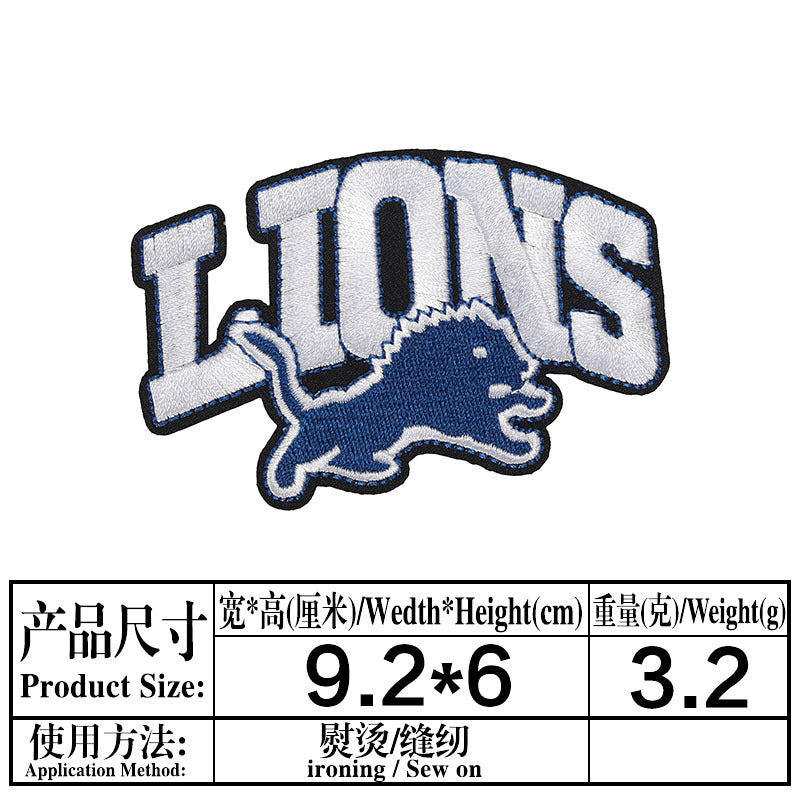 Wholesale Sports Meet Embroidered Fabric Patches for Clothing and Rugby Apparel