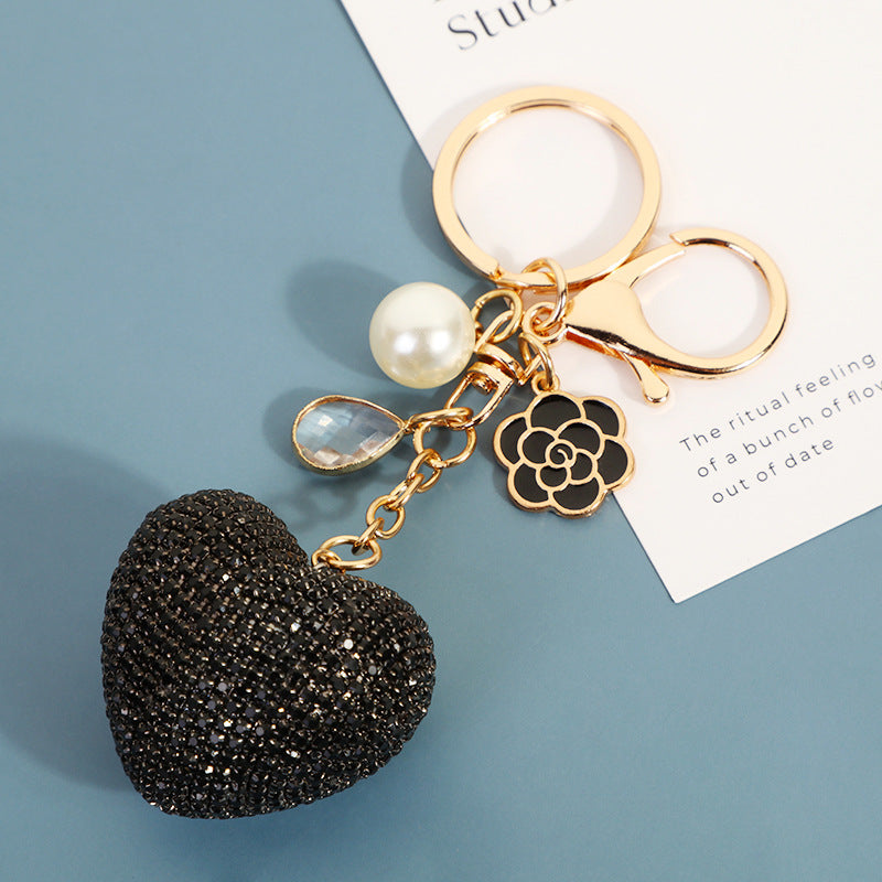 Wholesale Metal Rhinestone Love Keychain