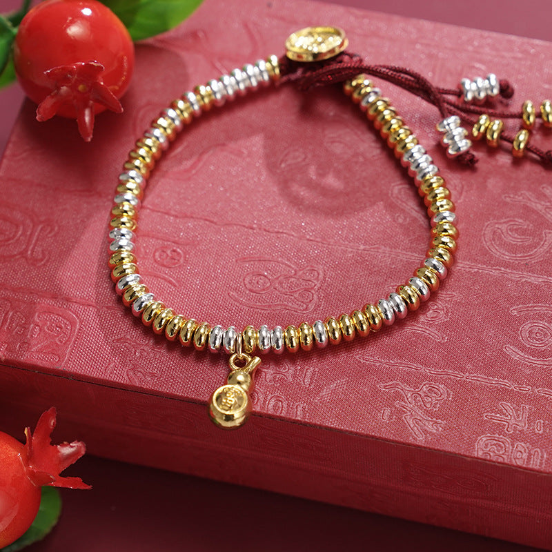 Wholesale Gold and silver mixed immediately get rich scenic area braided bracelet