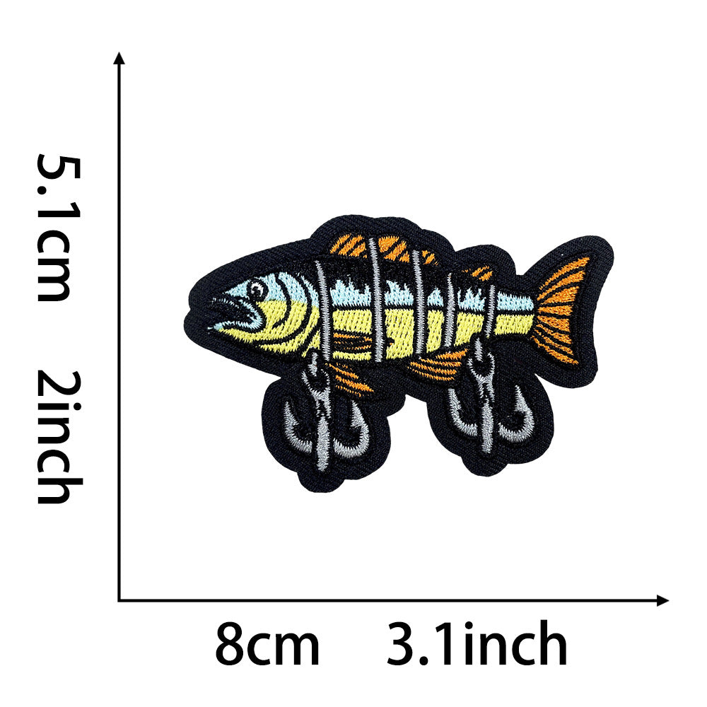 Wholesale Ocean Theme Embroidered Patch Set Fish Sea Creatures Applique Iron On For Coats Fashion Decorative Accessory Gift Resale