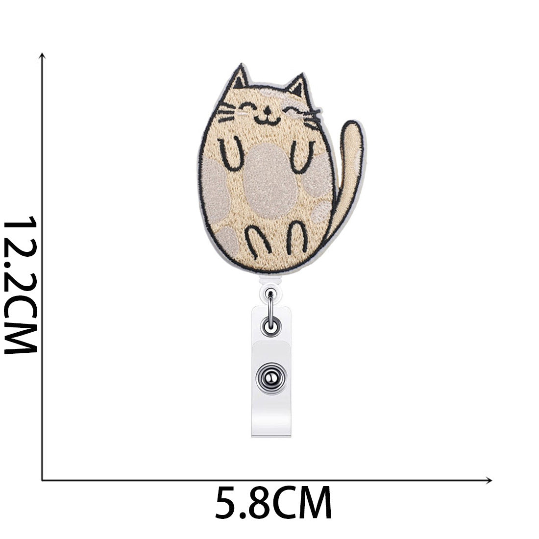 Wholesale Lazy Cat Easy Pull Button Embroidered Cloth Sticker