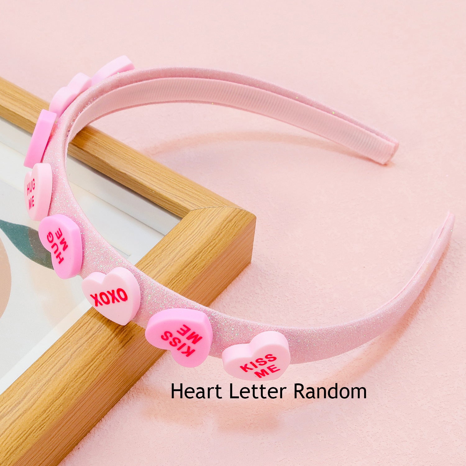Wholesale Valentine's Day Shiny Heart Letters Headband