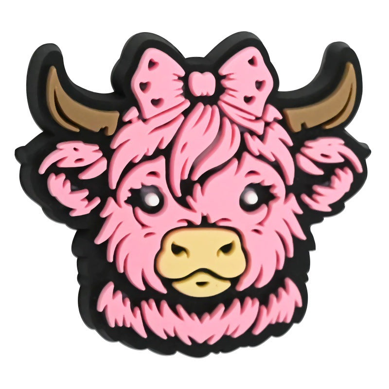 Wholesale  Random 100pcs Cartoon Highland Cattle Series Beads