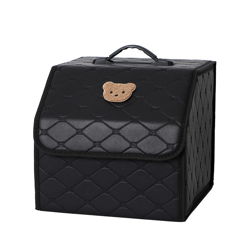 Wholesale Leather Multifunctional Car Folding Storage Box Storage Box