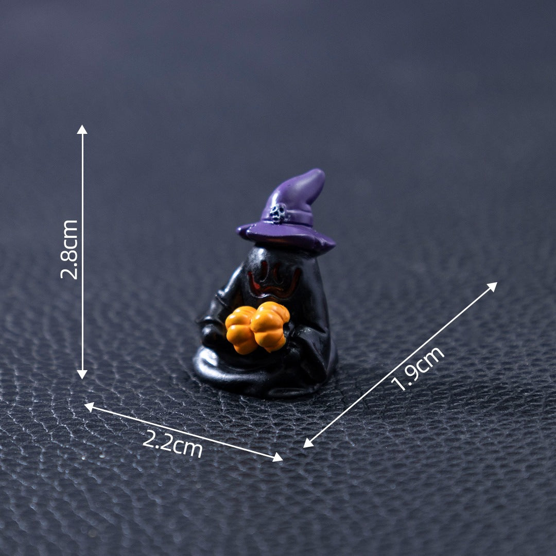 Wholesale  Ghost Grim Reaper Cartoon Resin Miniature Ornament Pendant DIY Decorative Accent