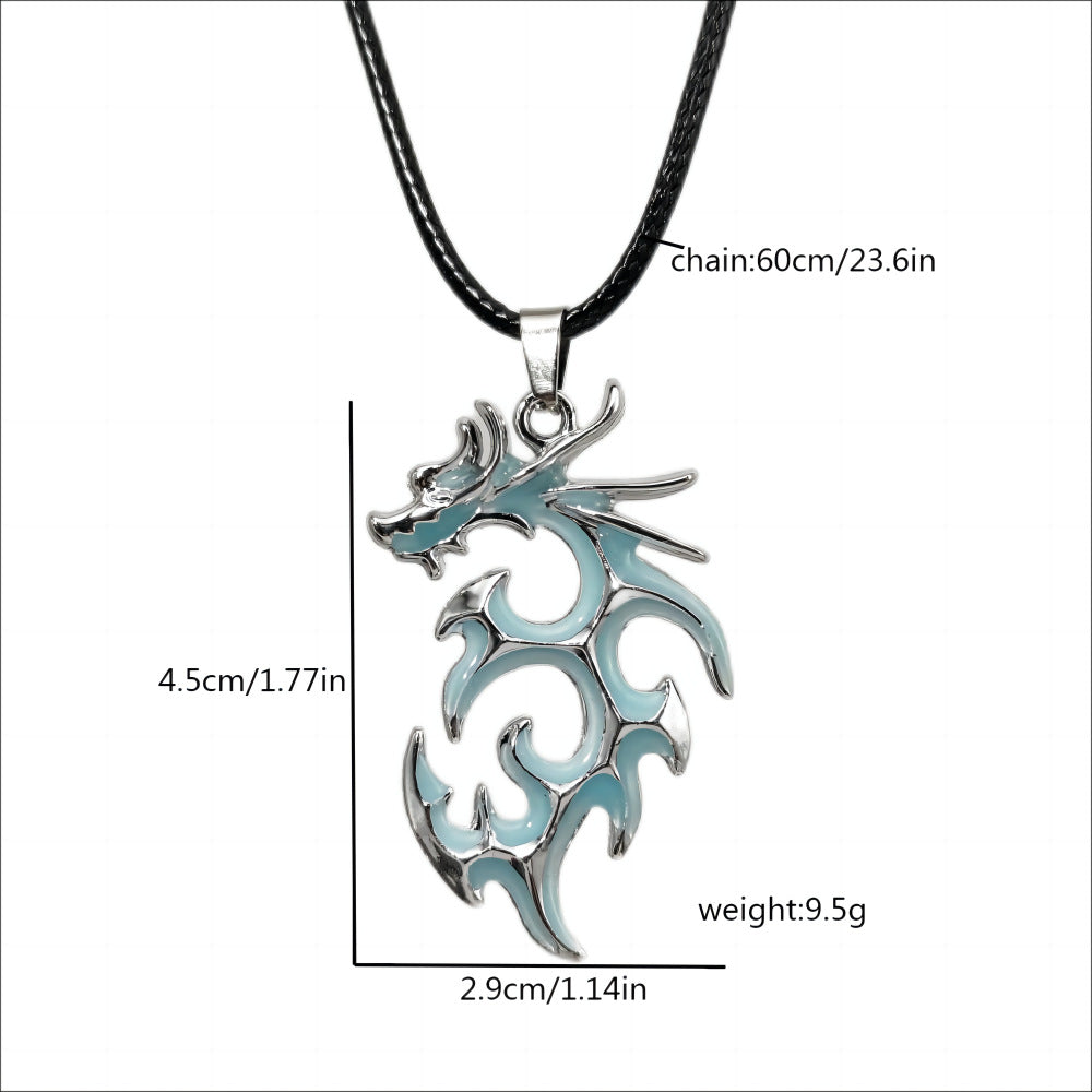 Wholesale Luminous Flame Dragon Necklace